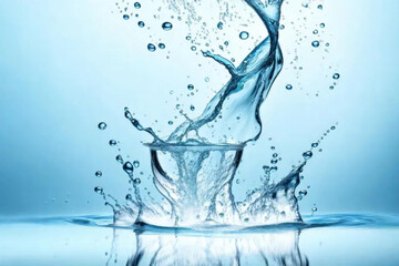 water pouring into glass