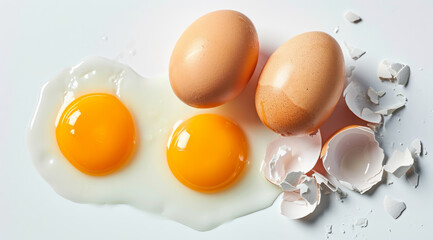 Eggs, part of healthy nutrition Mediterranean diet, a healthy addition to salad and food
