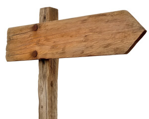 Wood signboard  element isolated on transparent background