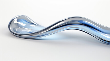 Fototapeta premium Abstract background,wavy wallpaper,3D chrome neon liquid in the shape of a liquid metal wave. Generative AI