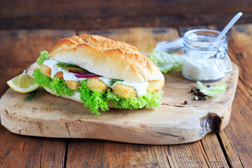 Fischstäbchen Sandwich