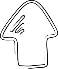 Hand drawn arrows brush. Design element