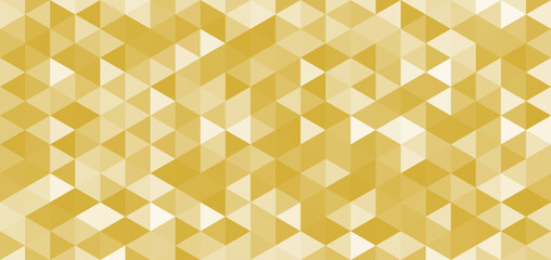 Golden geometric pattern background. Golden triangle pattern. Golden Geometric Triangle Pattern.