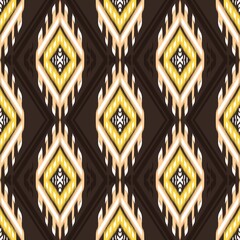 Ethnic ikat seamless pattern traditional design illustration for background carpet clothing and home decoration 