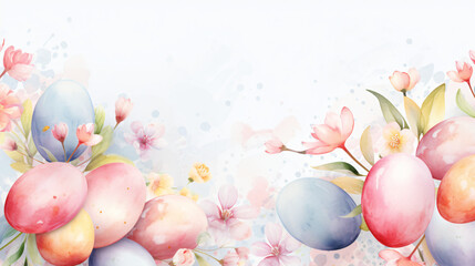 Obraz na płótnie Canvas Serene Pastel Watercolor Easter