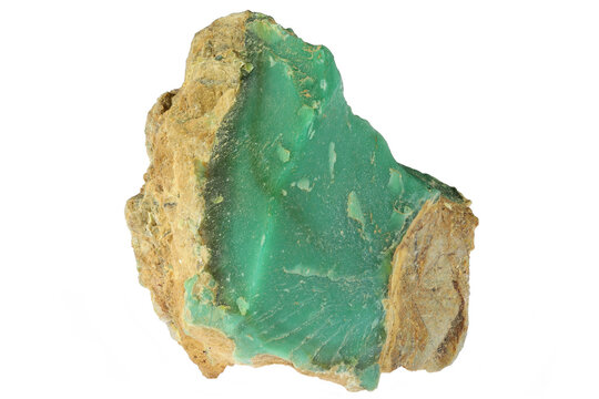 variscite from Palazuelo de las Cuevas, Zamora, Spain isolated on white background