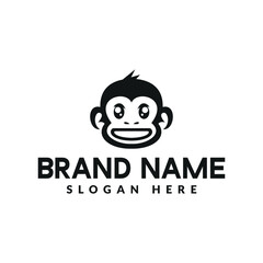 monkey logo icon vector illustration
