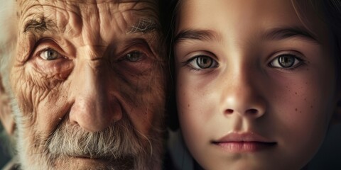 Portrait of Youth and Age Side by Side