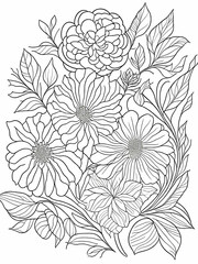 Flowers coloring pages