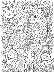Animal pattern coloring pages for kids