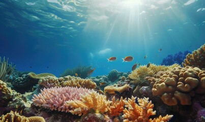 Naklejka na ściany i meble HD Vibrant Coral Reef