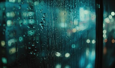 HD Raindrops City Lights