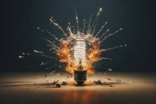 Fiery Light Bulb