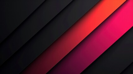Obraz premium A minimalist HD wallpaper featuring super black with colorful RGB light effects, evoking a futuristic, gaming, and high-tech ambiance