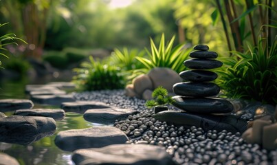 Obraz na płótnie Canvas HD Zen Garden Meditation