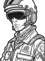 Military coloring pages for kids