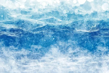 Foto op Plexiglas Surreal Ocean Illustration with Sparkling Bubbles © Virginie Verglas
