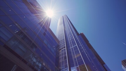 Modern Urban Marvel: Skyscraper Dominance in Noon Light