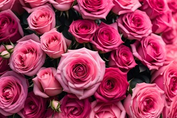 A huge bouquet of pink roses as a background