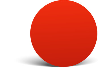 Circle red paper and shadow. Decoration design