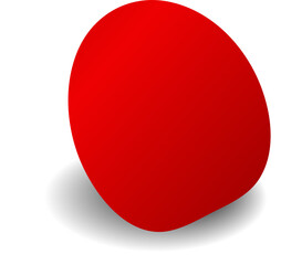 Circle red paper and shadow. Decoration design