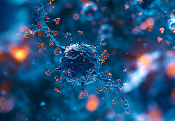 Virus molecules and microbes infect human body and affect immunity. Vaccine application