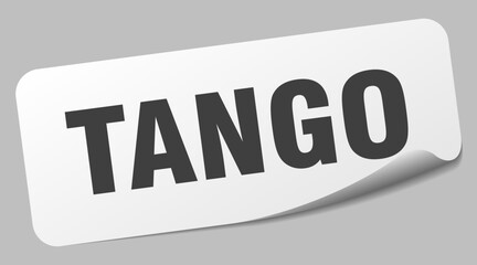 tango sticker. tango label