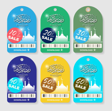 Free vector collection of Ramadan label
