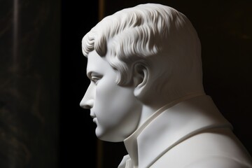 Robert Burns statue from profile