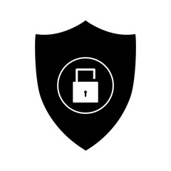 Obraz premium Lock Inside Shield | Shield Security with Lock Symbol in Different Styles | Shield Lock Filled Icons