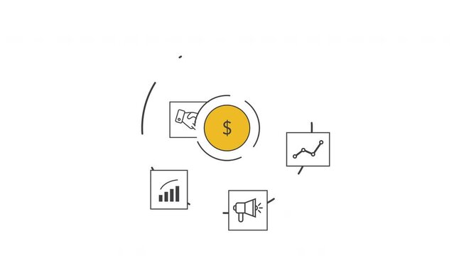 Profit accelerator loop. Explore the revenue nexus cycle, navigating training, marketing, sales, deals, shipping, and the path to financial success.