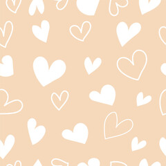 Doodle heart, Valentine Day Background