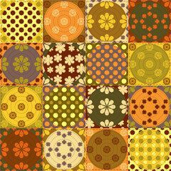 patchwork background with different patterns