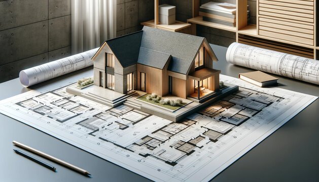 建築模型と建築図面03