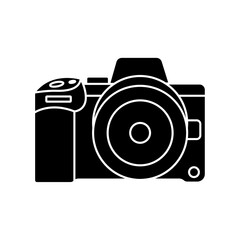 Camera Icon. Photoshoot DSLR camera vector . photography icon design.