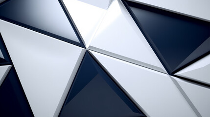 Dynamic abstract shapes in dark hues, merge Bauhaus design with futuristic elements.