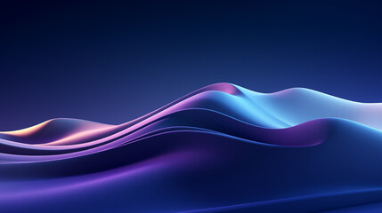 Vibrant blue waves, animated with colorful animations and subtle lighting, create an illuminating landscape of redshift and hazy allure.