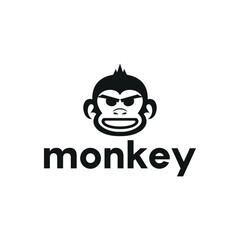 monkey logo icon vector illustration