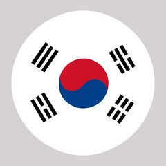 South korea flag icon. South Korea nation element symbol vector ilustration.