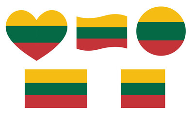 Lithuania flag icon. Lithuania nation element set symbol design vector ilustration.
