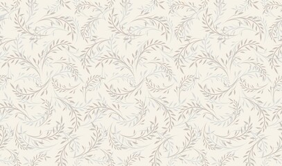Vector Seamless Floral Pattern Illustration Horizontally Vertically Repeatable 3