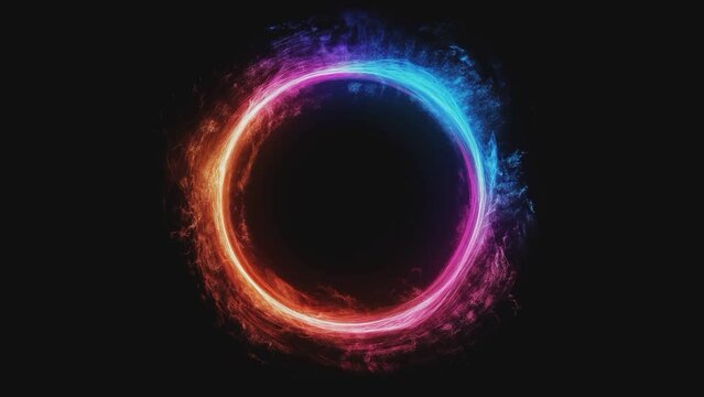 Circular glow. seamless looping time-lapse animation video background