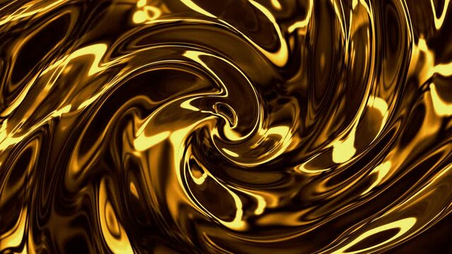 Abstract gold liquid. Golden wave background. Gold background. Gold texture. Lava, nougat, caramel, amber, honey, oil. Liquid gold motion organic background. Shine fluid metallic yellow color 