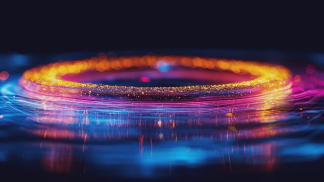 circular glow. seamless looping time-lapse animation video background