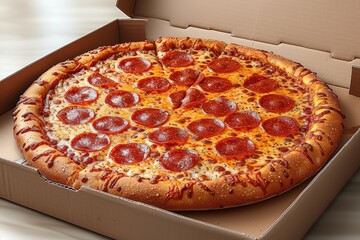 takeaway or delivery pizza box professional advertising food photography