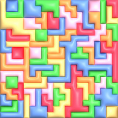A colorful composition of geometric shapes. A template for a creative idea and design.