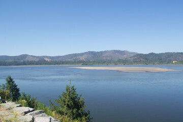 a river in southern Chile in summer