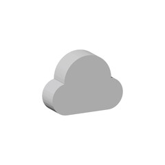 Simple and clean 3D cloud illustration
