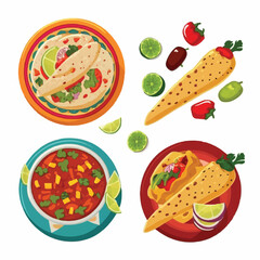 Set of Food icons on a white background 