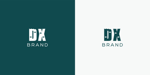 DX Letters vector logo design